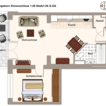 Apartment Duenenschloss Duenenschloss 1-26 *