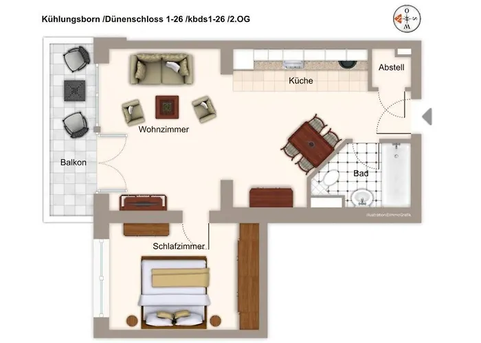 Apartamento Dünenschloss Dünenschloss 1-26 *